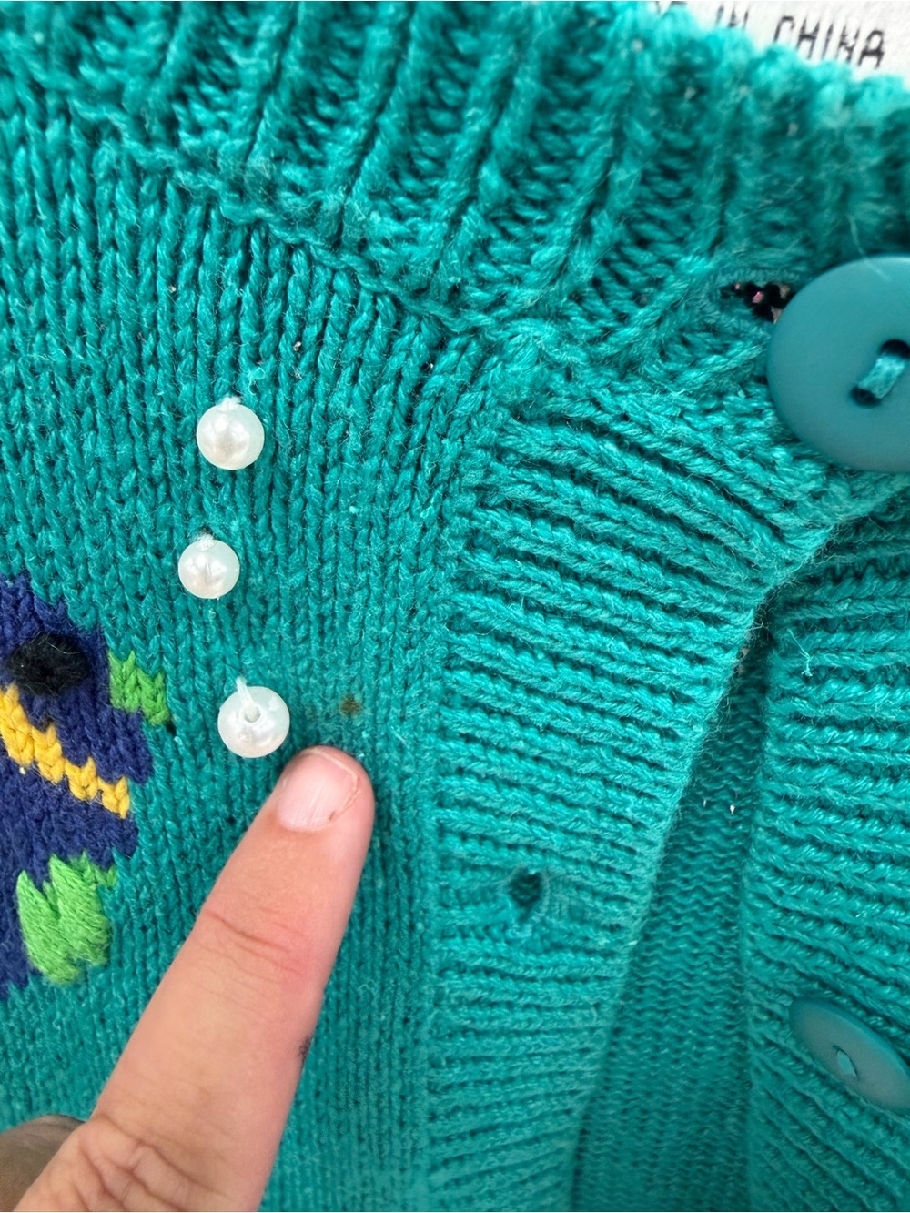 The Quacker Factory Fish Cardigan - Picture 3 of 3